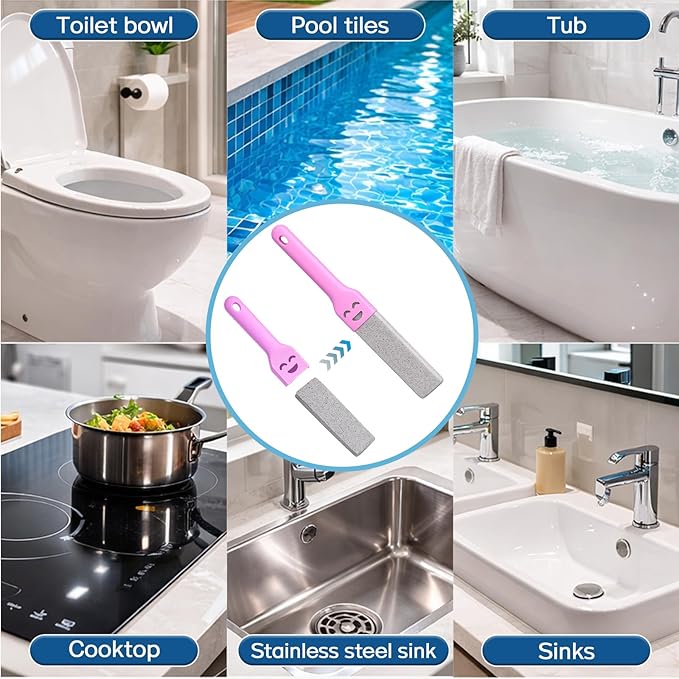 Pumice Stone for Toilet Bowl Cleaning, Toilet Cleaner, Powerfully Cleans Hard Water Rings, Calcium Buildup and Stains, Suitable for Cleaning Toilets, Bathroom