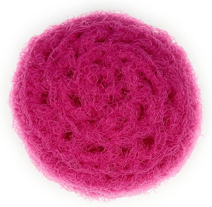 Set of 3 Nylon Net Dish Scrubbies (Hot Pink)