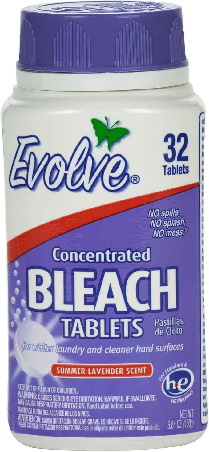 Evolve Concentrated Bleach Tablet 32 ct Summer Lavender (1 pack)