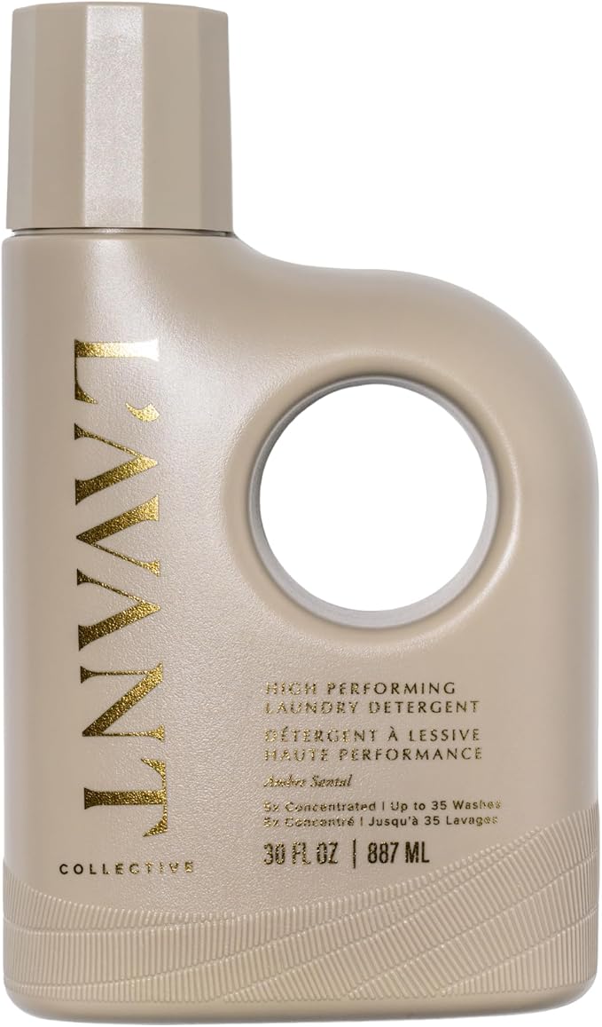 L'AVANT Collective Luxury Laundry Detergent | Ambre Santal | Natural Non-Toxic Liquid Laundry Soap with Enzymes | Plant-Based, HE Compatible, Protects Colors | 30 oz