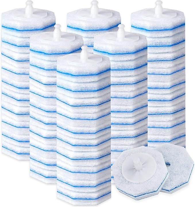 Disposable Toilet Wand Refills Compatible with Clorox Toilet Cleaning Scrubber, 60 Count Toilet Bowl Cleaner Brush Refill Pads