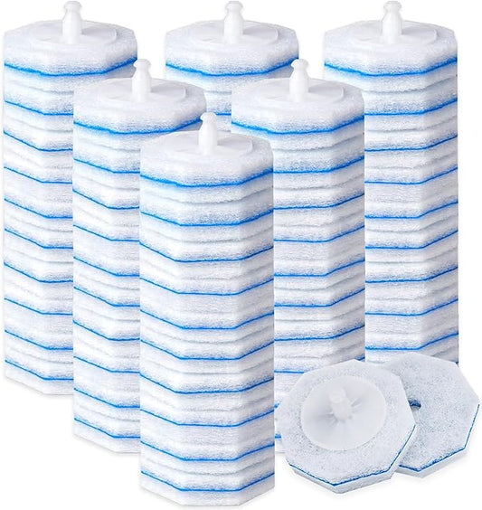 Disposable Toilet Wand Refills Compatible with Clorox Toilet Cleaning Scrubber, 60 Count Toilet Bowl Cleaner Brush Refill Pads