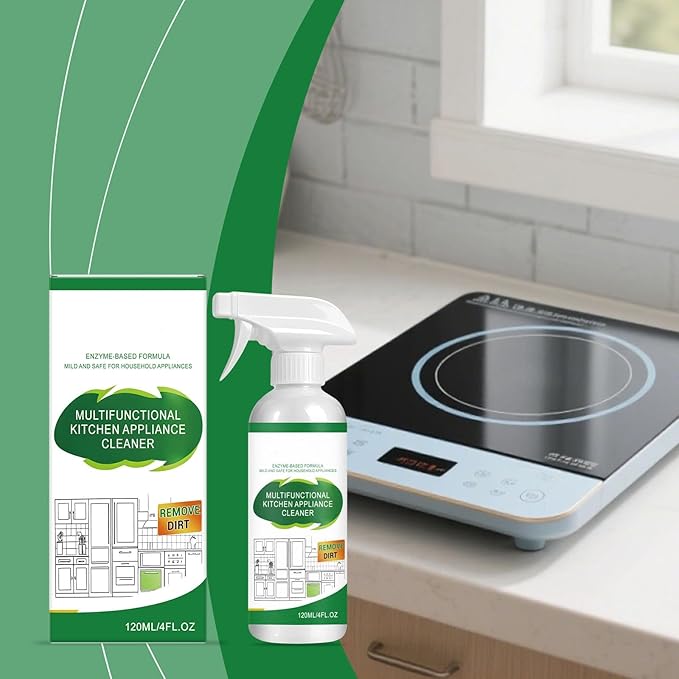 Multifunctional Kitchen Appliance Cleaner, Natural Kitchen Cleaner Spray, Keep the Surface Clean and Bright, Easy to Use, 120ml/4oz (2Pcs)
