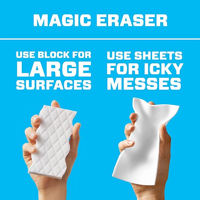 Mr. Clean Magic Eraser Cleaning Sheets, The Power of a Magic Eraser in a Thin, Flexible, Disposable Sheet, 8 Count