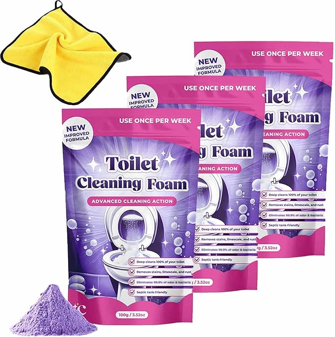 Fizclean Toilet Cleaner, Fizclean Toilet Cleaning Foam, FizCleaning Powder, FizClean Foam Cleaner, Touch Free Foaming Foaming Powder (3)