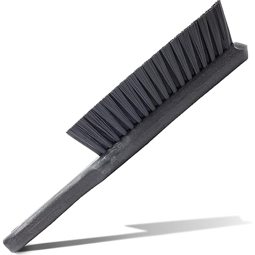 SPARTA 8 Inch Soft Counter Brush with Polyester Bristles and 5 Inch Handle, Color Coded Handheld Broom for Tables Countertops and Foodservice Surfaces, 13 Inch Overall Length, Black, Pack of 6