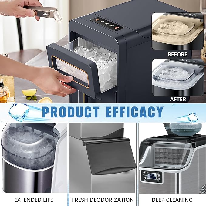 Ice Machine Cleaner Maker Descaler, 12 Ice Maker Cleaner Tablets, Remove Hard Water Mineral Buildup Clean Tablets Ice Makers, Nickel Safe Scale Remover for All Ice Machines