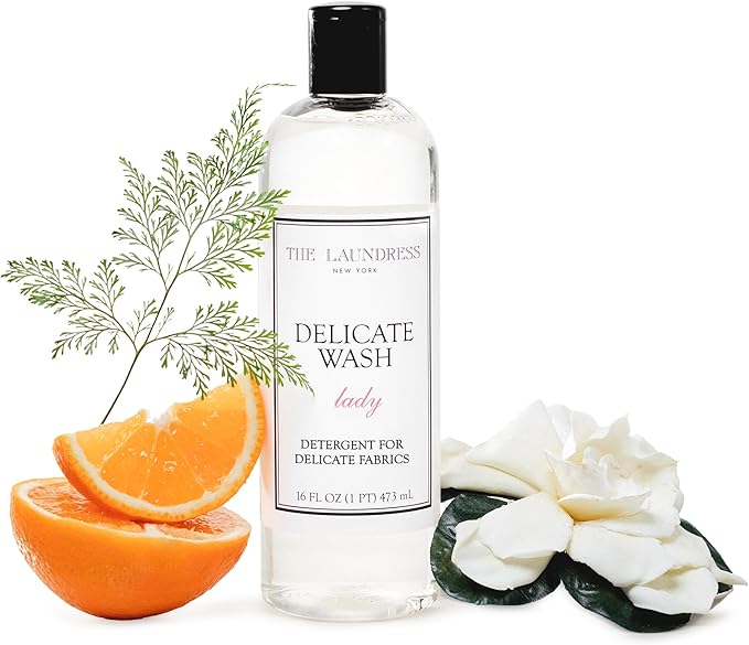 The Laundress Delicate Wash Luxury Liquid Laundry Detergent, 31 Loads, Concentrated Washing Detergent, Lady Scent, Enzyme-Free Hand or Machine Wash Laundry Soap for Silk, Lingerie & More