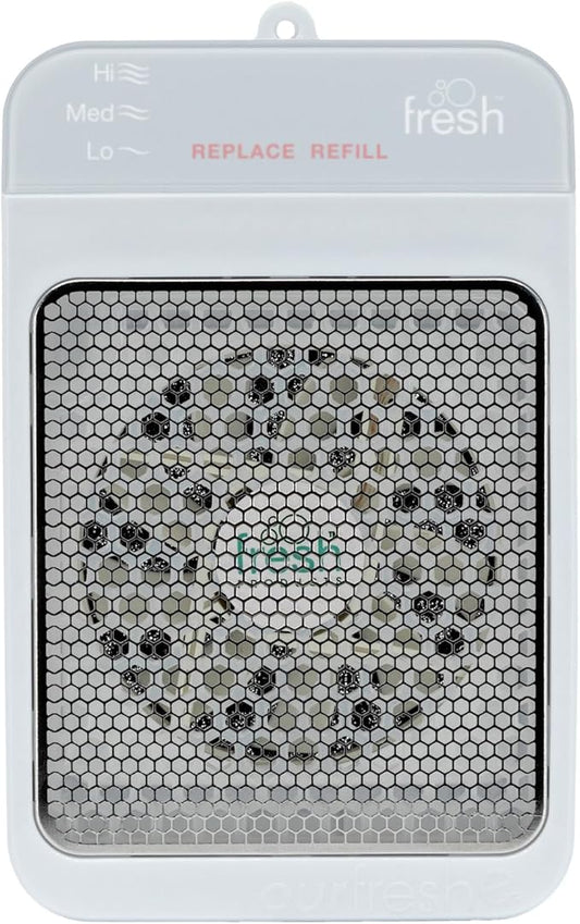 Fresh Products ourfreshe Plug In Air Freshener 30 Day Replace Messy Aerosols with Dry Fragrance For Use in Medium Sized Spaces White Dispenser 1 Pack