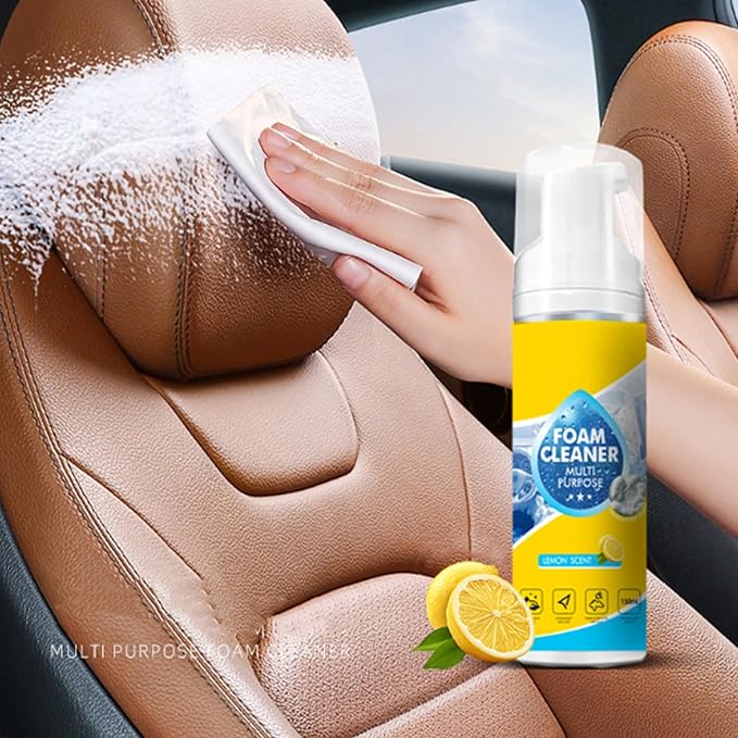 Foam Cleaner All Purpose, Multifunctional Foam Cleaner for Car, New Foam No-Rinse Cleaner for Car Interior, Kitchen, Bathroom Tiles, Sofa (2PC, 150ML)