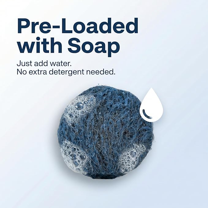 Amazon Basics Steel Wool Soap Pads, Reusable, Cuts Grease and Removes Rust, 10 Count, Pack of 1