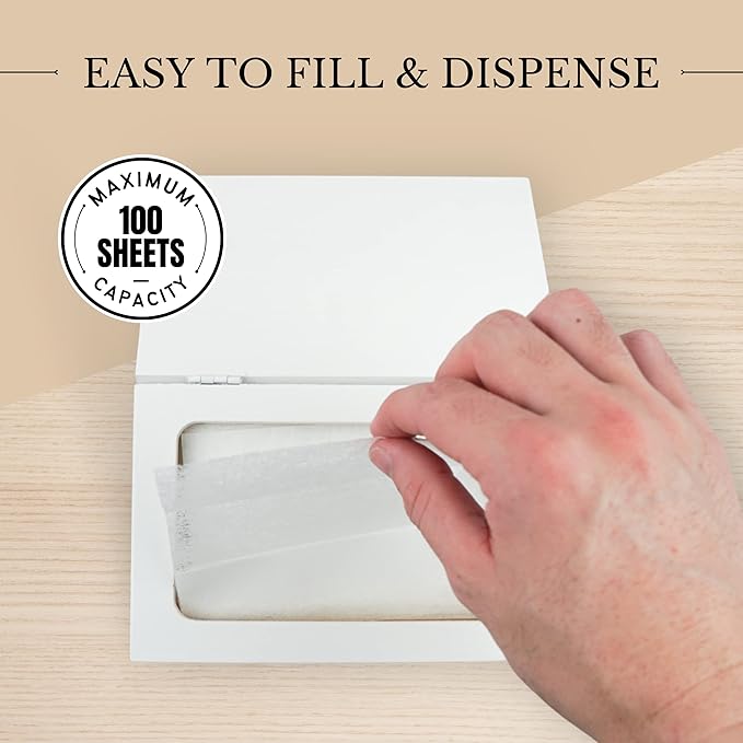Farmhouse Dryer Sheet Dispenser/Holder Box with hinged Lid - Rustic Farmhouse Laundry Room Organizer - Fabric Softener Dispenser - Storage Container