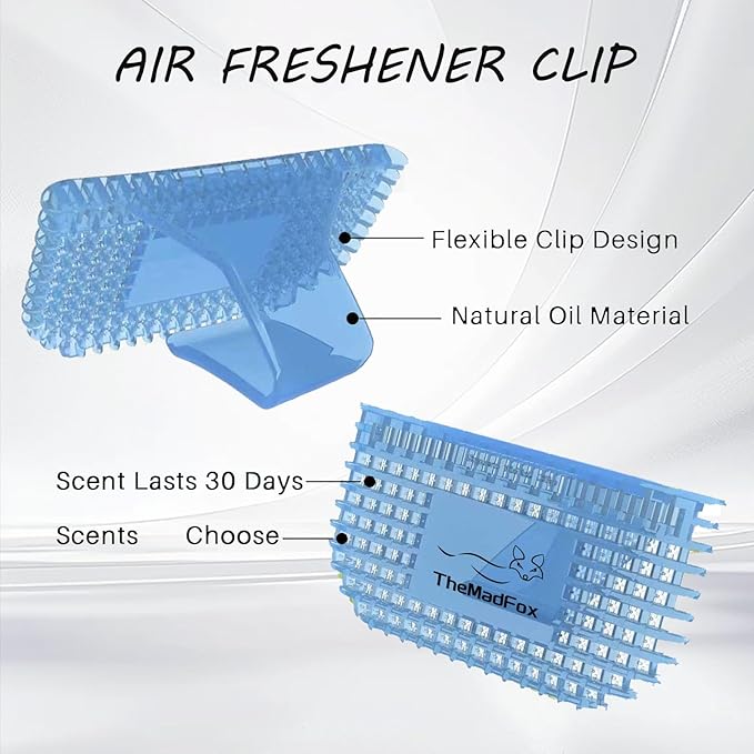 12 Pack Toilet Bowl Freshener Clip, Eco Bowl Clip Air Freshener for Bathroom, Odor Eliminator with Natural Cotton Scent, Long Lasting Up to 30 Days, Discreet Secure Clip for Toilet Rim