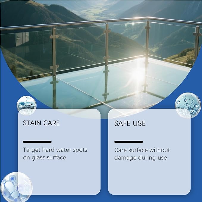 Hard Water Remover – Limescale Cleaner Spray, Glass Shower Stain Eliminator, No Rinse Formula | Long Lasting Protective Coating Solution For Bathroom Surfaces Care