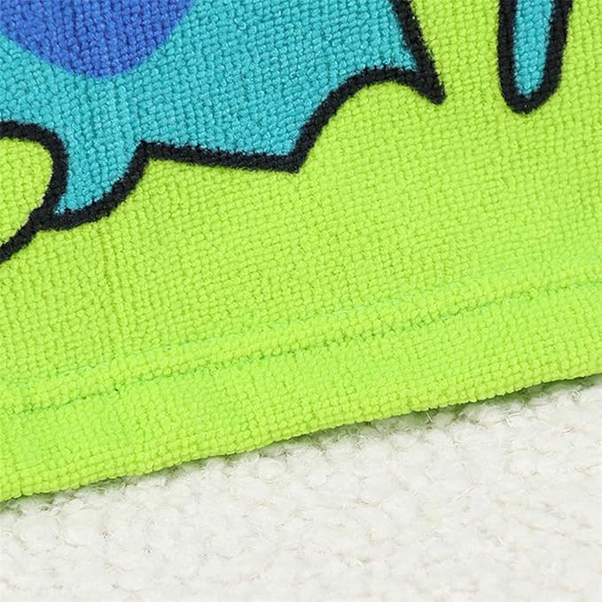 TONWHAR Soft Cotton Hooded Beach Towel Poncho for Kids Bath Pool Beach Swim Boys Girls Cartoon Cover-up Cape (Shark)