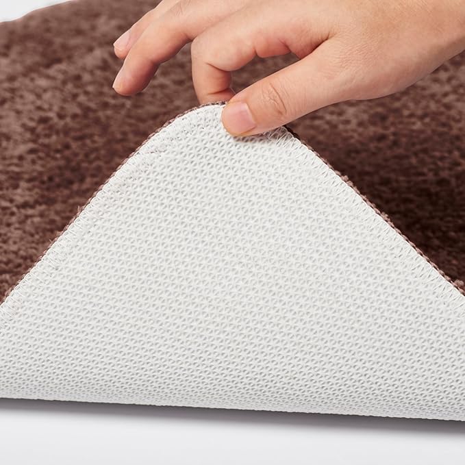 Bath Rugs Bathroom Mat Soft Absorbent Plush Shaggy Soft Floor Non Slip Shower Bath Tub Machine Washable