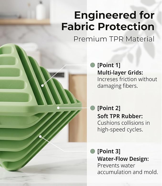 8Pack Reusable Laundry Dryer, Washing Machine & Dryer Agitator Balls, Tangle-Free Smooth Laundry, Enhanced Cleaning & Faster Drying, TPR Material, Compatible with All Washers & Dryers