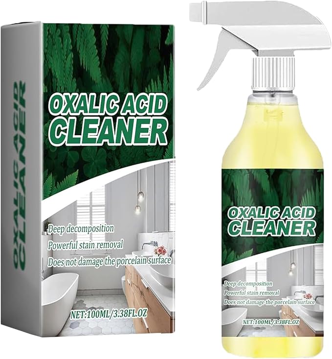 Oxalic Acid Cleaner Spray, 2026 Upgraded oxalic acid powerful stain cleaner, Powerful Stain Removal Spray for Bathroom, For Floor Countertop and Toilet (1pc)