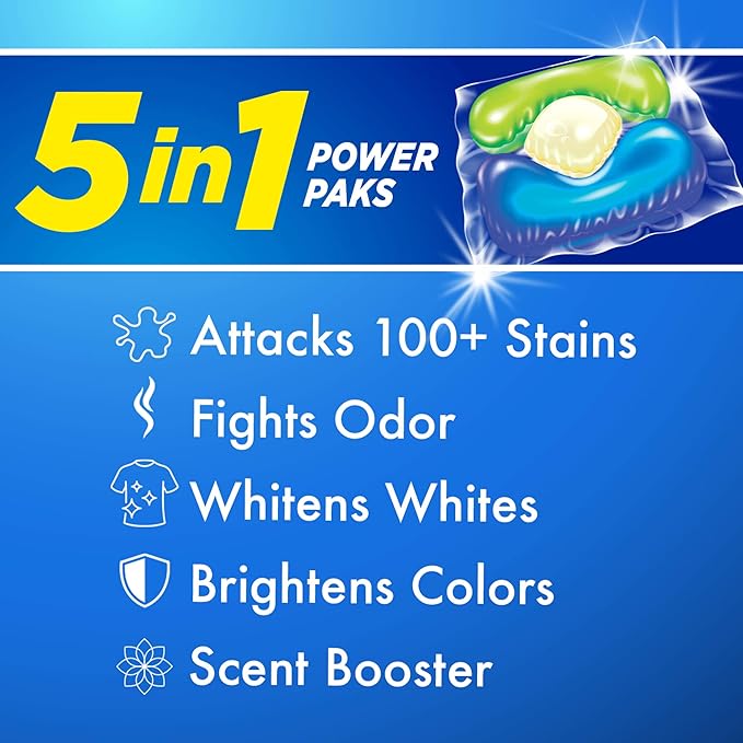Arm & Hammer plus OxiClean 5-in-1 Power Paks, 24 Count (Packaging may vary)