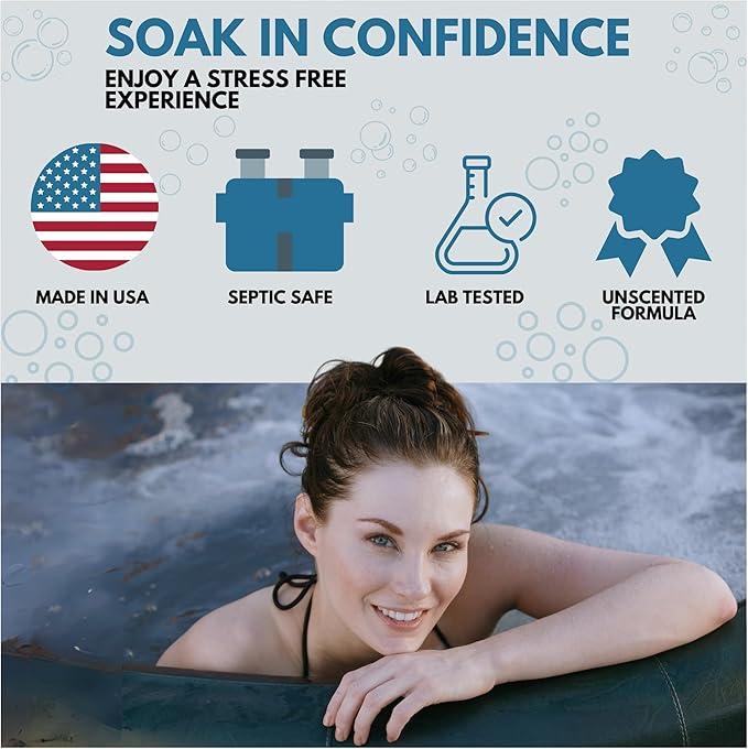 AhhSome Jetted Tub & Hot Tub Cleaner, Powerful Spa Bath Cleaning Solution for Jacuzzis & Whirlpools,16 oz (8 Treatments), Professional Grade Septic Safe Solution for Hot Tubs, Made in USA