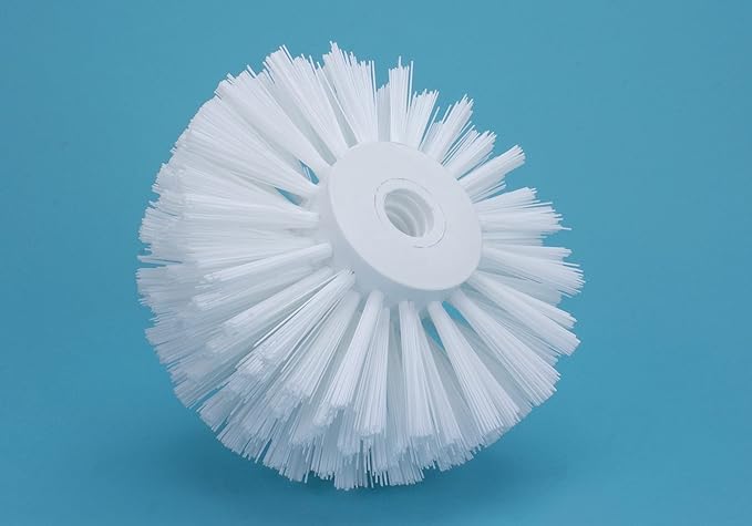 SPARTA Industrial Tank Brush Head Pipe Brush Head, Drain Brush with 3/4" Thread Hole (Handle Not Included) for Commercial Use, Plastic, 4.3 Inches, White