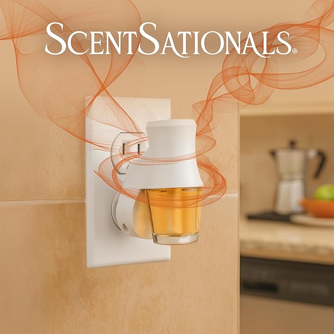 ScentSationals Pumpkin Snickerdoodle Fragrance Oil Plug In Air Freshener Refills 3-Pack - Works with Scentsationals Wall Plugs, Long-Lasting Home Fragrance, 0.8 fl oz Each, Packaging May Vary