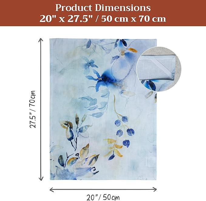 Maison d' Hermine Kitchen Towels Set of 3 100% Cotton 27.50" x 20" Reusable Cloth Tea Dish Towels Absorbent with Hanging Loop for Kitchen Farmhouse Hotel Spring Summer - Lazy Summer Days
