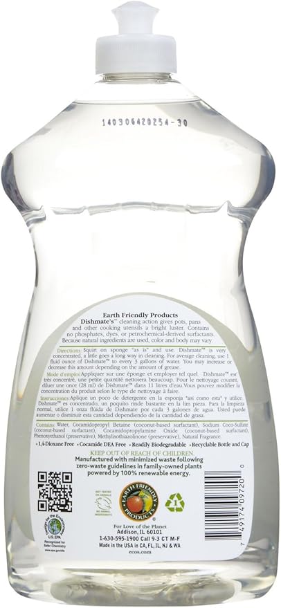 Earth Friendly Products Dishwashing Liquid - 25 oz - Pear - 2 pk
