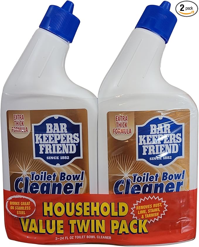 Bar Keepers Friend Toilet Bowl Cleaner 24oz Household Value Twin Pack