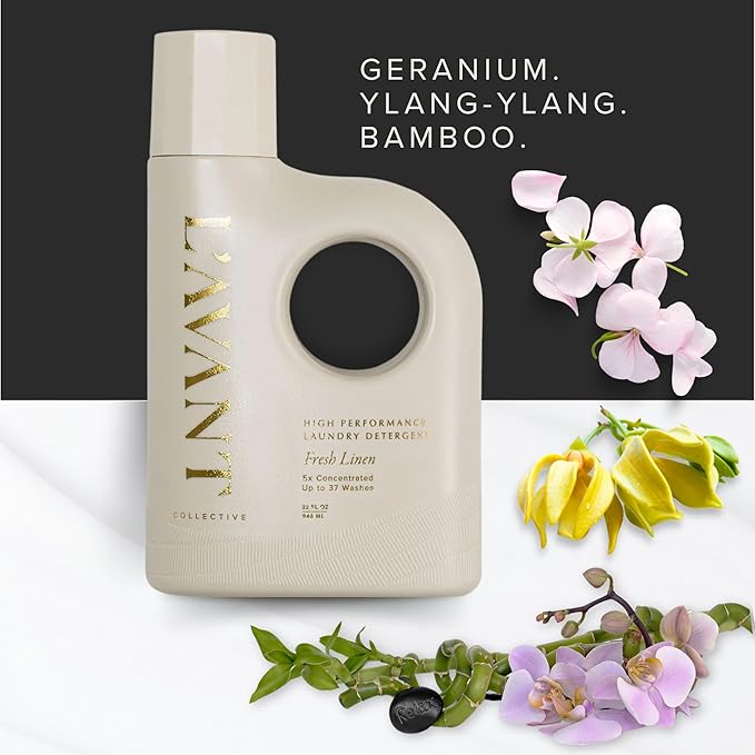 L'AVANT Collective Luxury Laundry Detergent | Fresh Linen | Natural Non-Toxic Liquid Laundry Soap with Enzymes | Plant-Based, HE Compatible, Protects Colors | 30 oz
