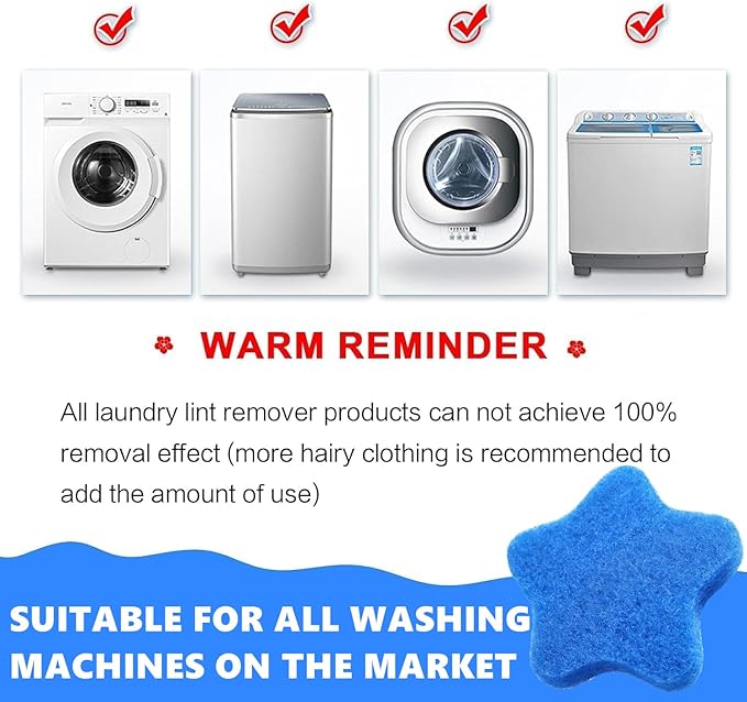 4 PCS Pet Hair Remover for Laundry – Effectively Removes Fur, Lint & Dander – Reusable, Eco-Friendly Laundry Pet Hair Catcher – Gentle on Clothes, Protects Machine, Easy to Use & Clean (Blue)