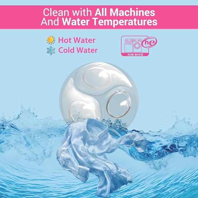 WBM Home Laundry Detergent Pods, 32 Count | Fresh & Clear Unscented | Laundry Pods 10x Ultrapower Cleaning With Color Protection and Eco-Friendly Packaging