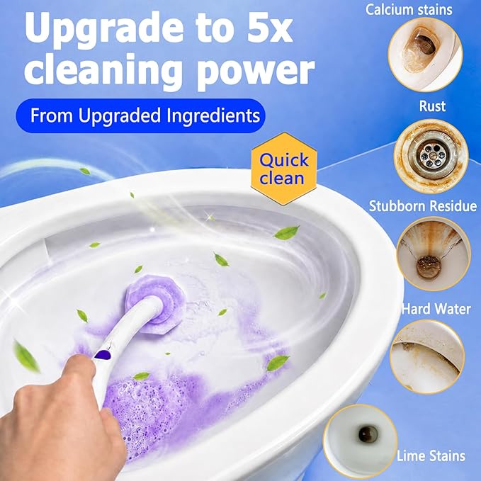 Disposable Toilet Wand Refills for Clorox 30 Count, Toilet Cleaner Refills Pads (Not Included Brush Rod) Lavender fragrance