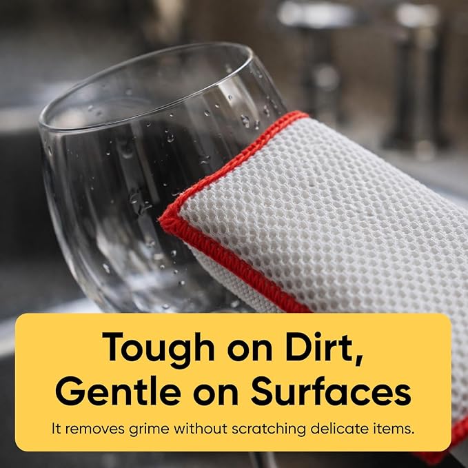 Microfiber Sponges for Dishes, Non-Scratch Sponge Dish Scrubber Heavy Duty Household Cleaning Multi-Purpose Cleaning Supplies Dish Wash Kitchen Cleaners Pack of 24