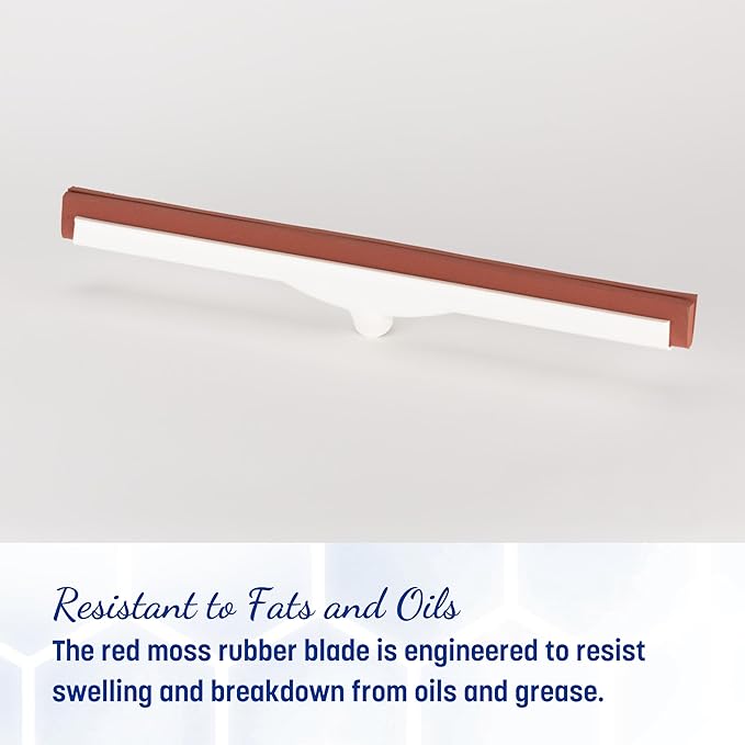 SPARTA Flo-Pac Moss Foam Floor Squeegee Window Squeegee with Plastic Frame for Floor, Bathroom, Kitchen, Concrete, Tile, Garage, Commercial Use, 18 Inches, Red, (Pack of 10)