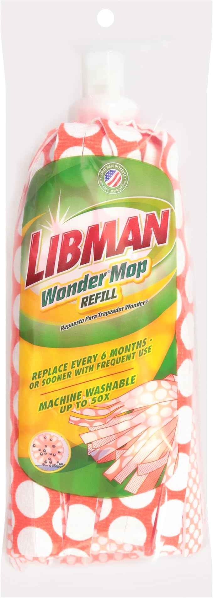 Libman Wonder Mop Refill, (Pack of 6)