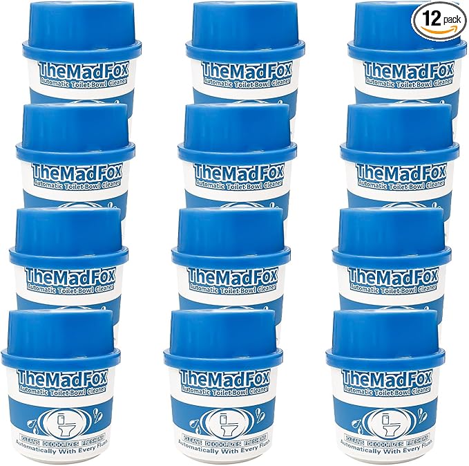 12 Pcs Probiotic Toilet Bowl Cleaner Bottle, Automatic Toilet Tank Cleaner with Enzyme-Powered Stain & Limescale Prevention, Safe for Plumbing & Septic Safe