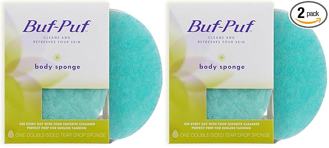 Buf-Puf Body Sponge | Exfoliating | Dermatologist Developed | Reusable | Pack of 2