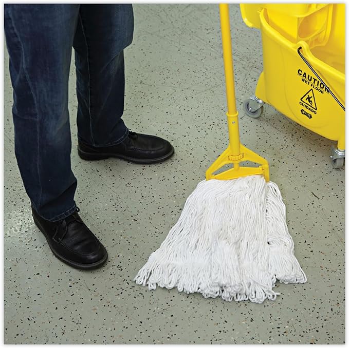 Boardwalk Pro Loop Web/Tailband Wet Mop Head, Rayon, #24 Size, White, 12/Carton
