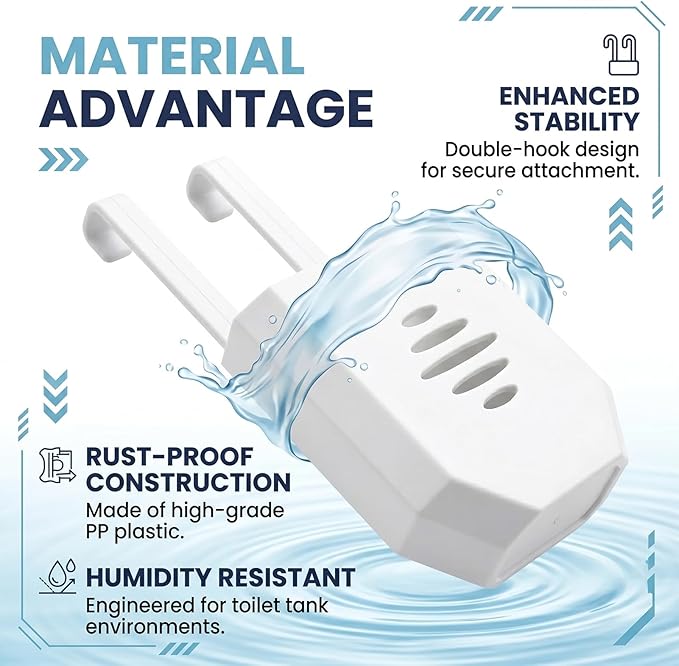 Toilet Tablet Holder,Toilet Tank Tablet Holder,Toilet Bowl Tablet Holder,Tank Caddy,Toilet Tank Cleaner Holder,Water-Resistant Plastic,For Placing And Protecting Your Toilet Cleaning Tablets