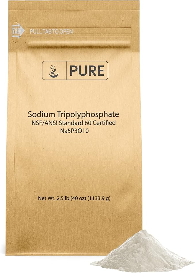 Pure Original Ingredients Sodium Tripolyphosphate (2.5 lb) Powerful Cleaning Agent, Water Softener, Laundry Additive