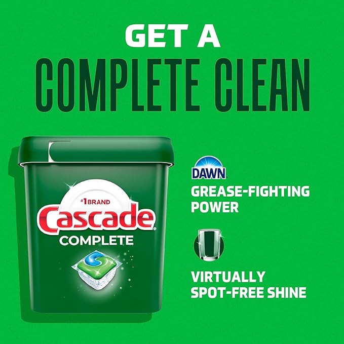 Cascade Complete Actionpacs, Dishwasher Detergent, Fresh Scent, 63 Count