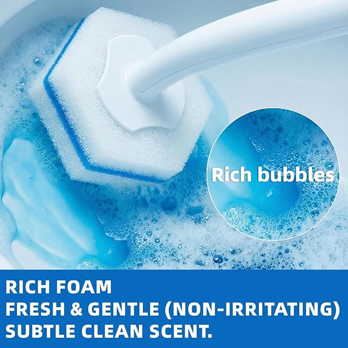 Toilet Wand Refills Compatible with Clorox Toilet Wand, 50 Count Disposable Refill Heads for Deep Foaming Cleaning