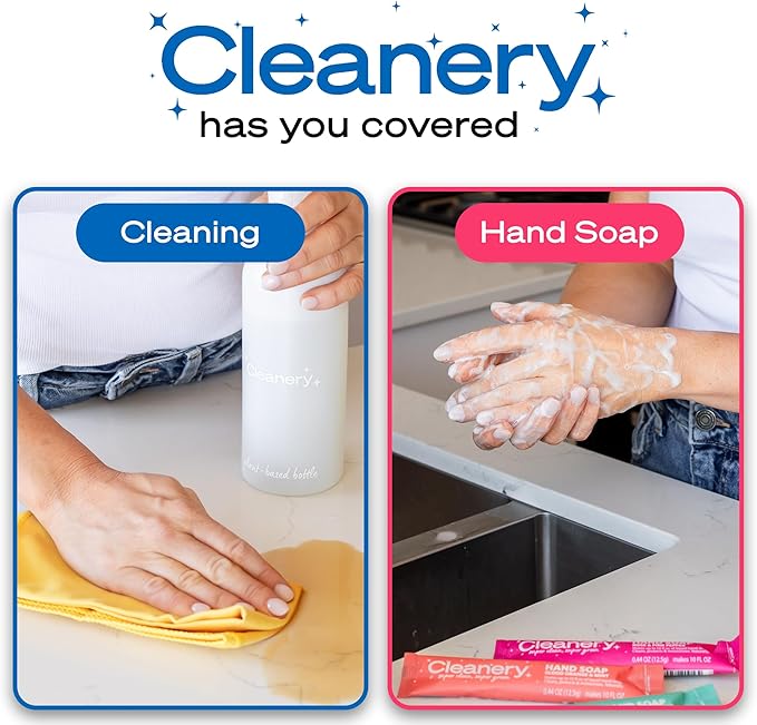 Bathroom Cleaner Powder Concentrate Refills 4 Pack, Makes 24 fl oz Each, Lavender & Citrus