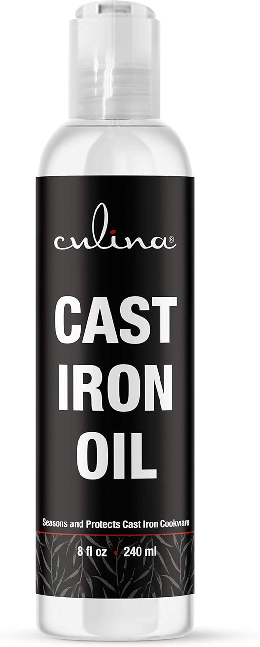 Culina Cast Iron Conditioner Kosher OU Certified Cleans and Protects Cast Iron Cookware, 8 oz