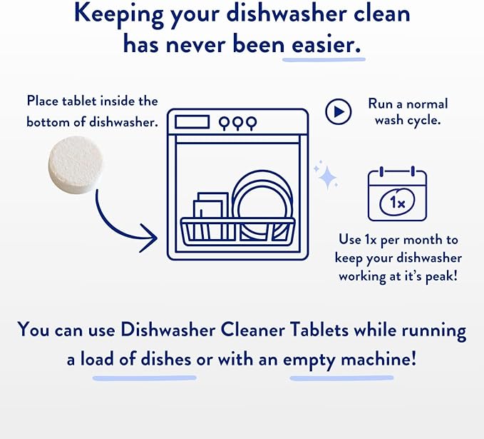 The Clean People Dishwasher Cleaner - Dishwasher Cleaner Tablets for Removing Limescale, Mineral Buildup, Grease & Odors - 6 Count, Citrus Scent