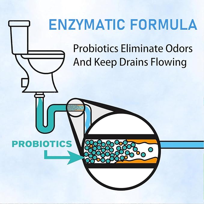 12 Pcs Probiotic Toilet Bowl Cleaner Bottle, Automatic Toilet Tank Cleaner with Enzyme-Powered Stain & Limescale Prevention, Safe for Plumbing & Septic Safe