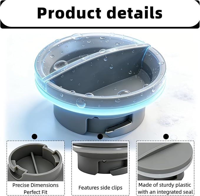 WPW10524919 Dishwasher Rinse Aid Dispenser Cap, OEM Replacement for Whirlpool W10524919 W10524923, Fits Amana IKEA WDP350PAAW5 KDTE104DSS0