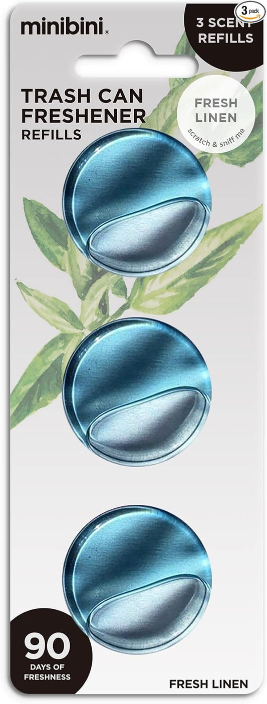 Flint Minibini Trash Can Deodorizer and Odor Eliminator, Garbage Can Air Freshener and Odor Control Up to 30 Days, Refill Pack