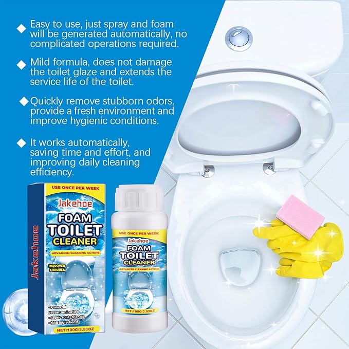 Foam Toilet Cleaner, Advanced Cleaning Action, Weekly Use；Toilet Bowl Cleaner; Toilet Bowl Powerful Cleaner-2Pack